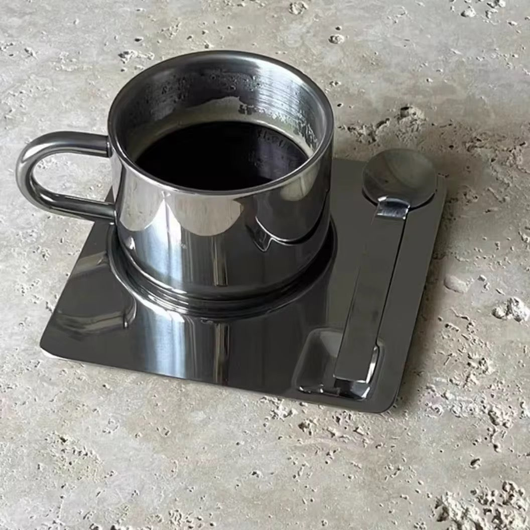 SEBASTIAN : STAINLESS STEEL COFFEE CUP SET