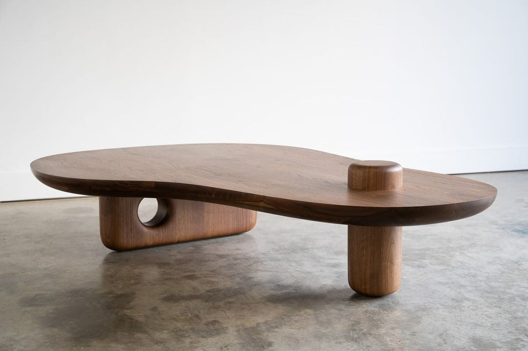 SETH : VINTAGE WALNUT ASYMMETRIC COFFEY TABLE